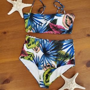 L*Space Electric Palm 2 piece Bikini Size XS & S